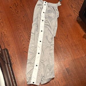 Gray Snap-Basketball Pants